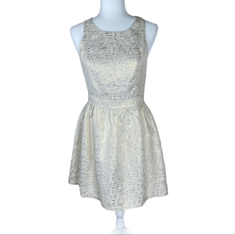 ROMEO & JULIET COUTURE GOLD SHIMMER MINI DRESS